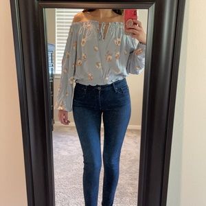 Off the shoulder floral top
